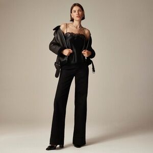 JCREW Size 26 Denim Trouser Jeans in 1996 Semi-Stretch Black Rinse $158 CC557